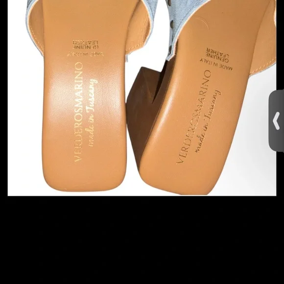 Verderosmarino Blue Gray Suede Mules size 7.5 - Picture 4 of 5